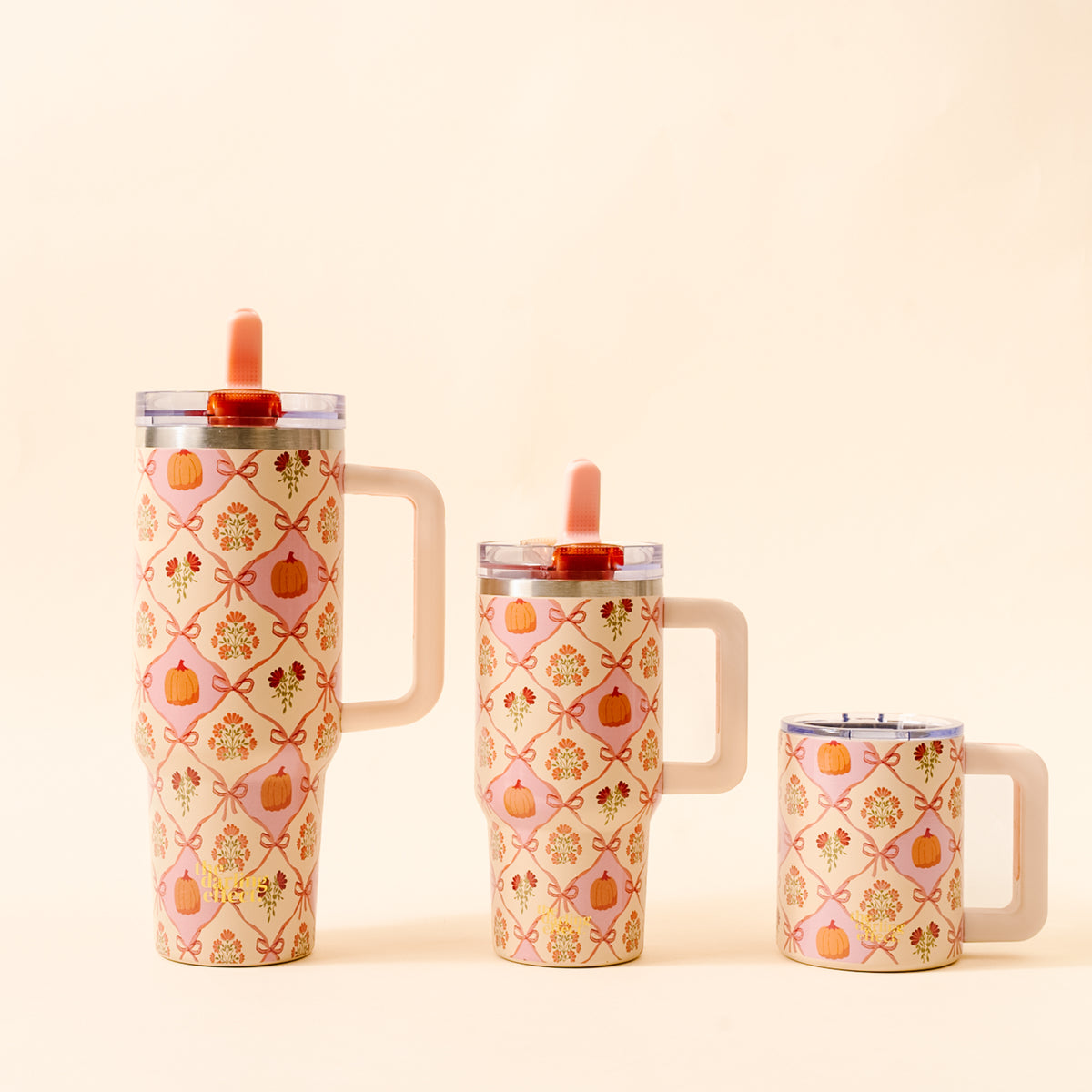 Patchwork Pumpkins 40 oz Lifestyle Flip Straw Tumbler