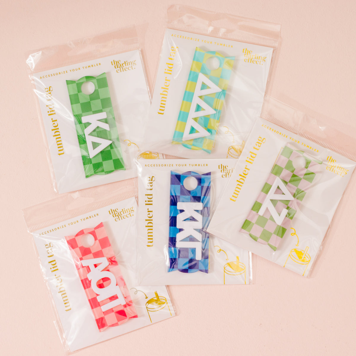 Kappa Delta Tumbler Lid Tag