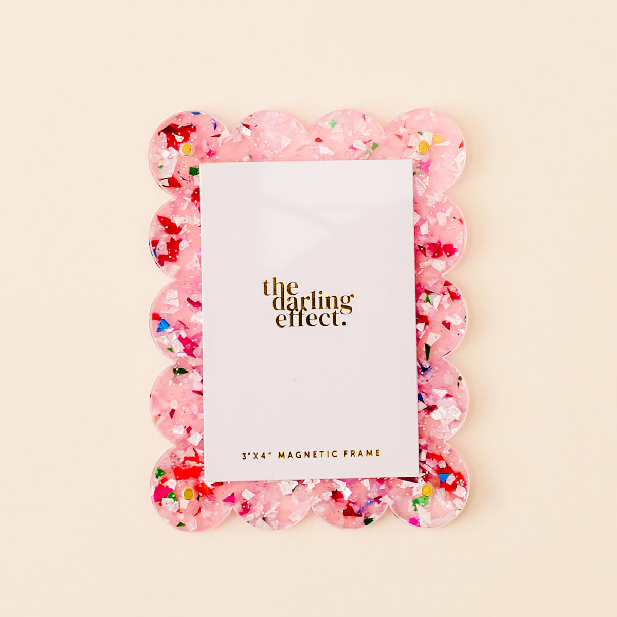 Confetti Pink Mini Acrylic Picture Frame Magnet