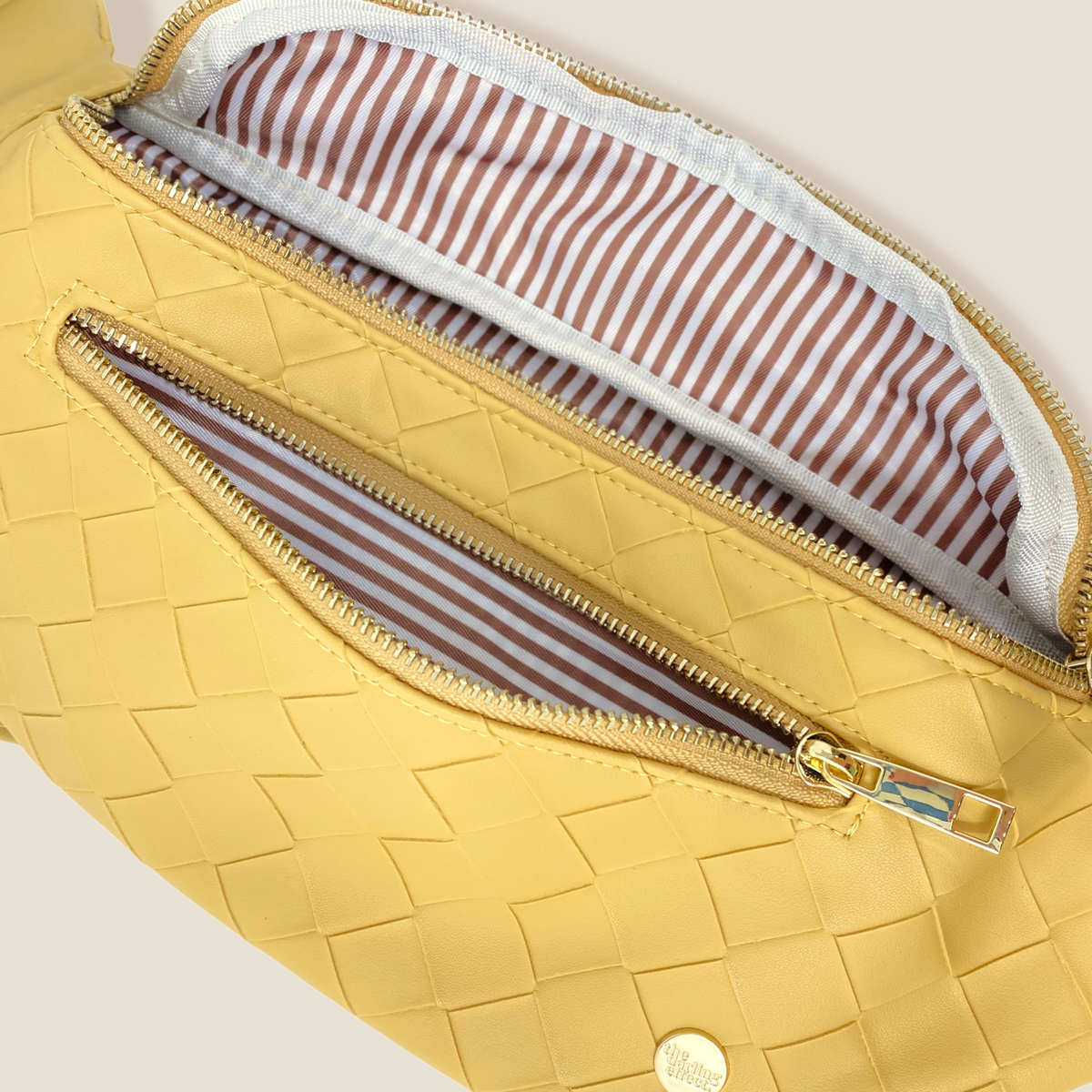 Woven Mustard Trendy Luxe Belt Bag