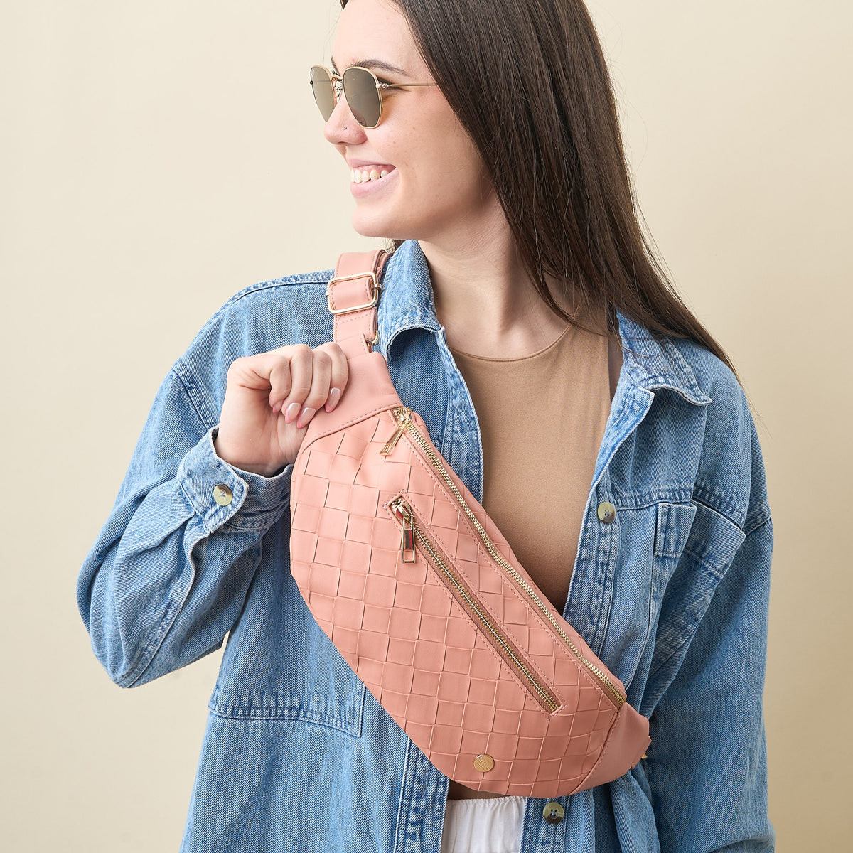 Rose Trendy Luxe Belt Bag