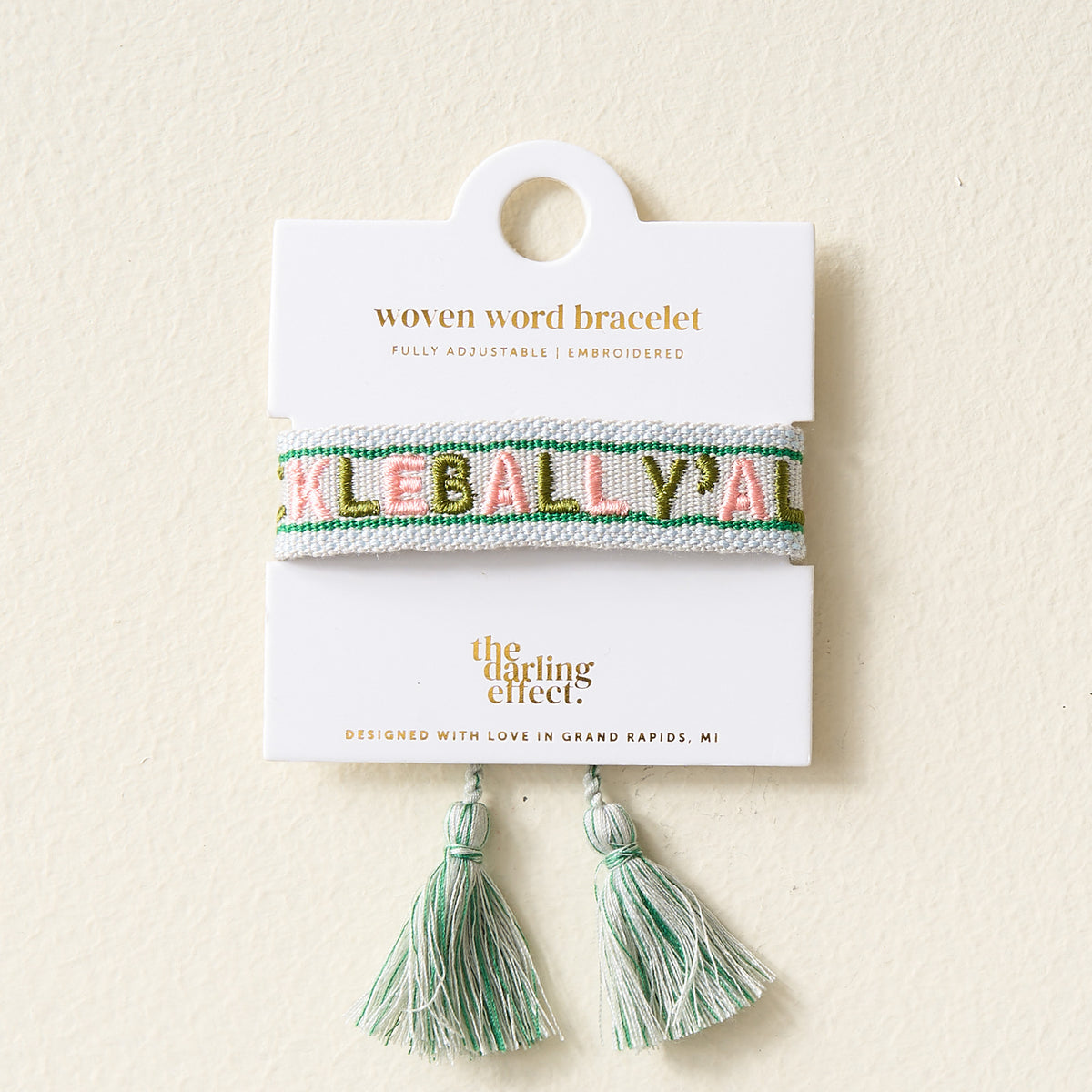 Pickleball Yall Woven Bracelet