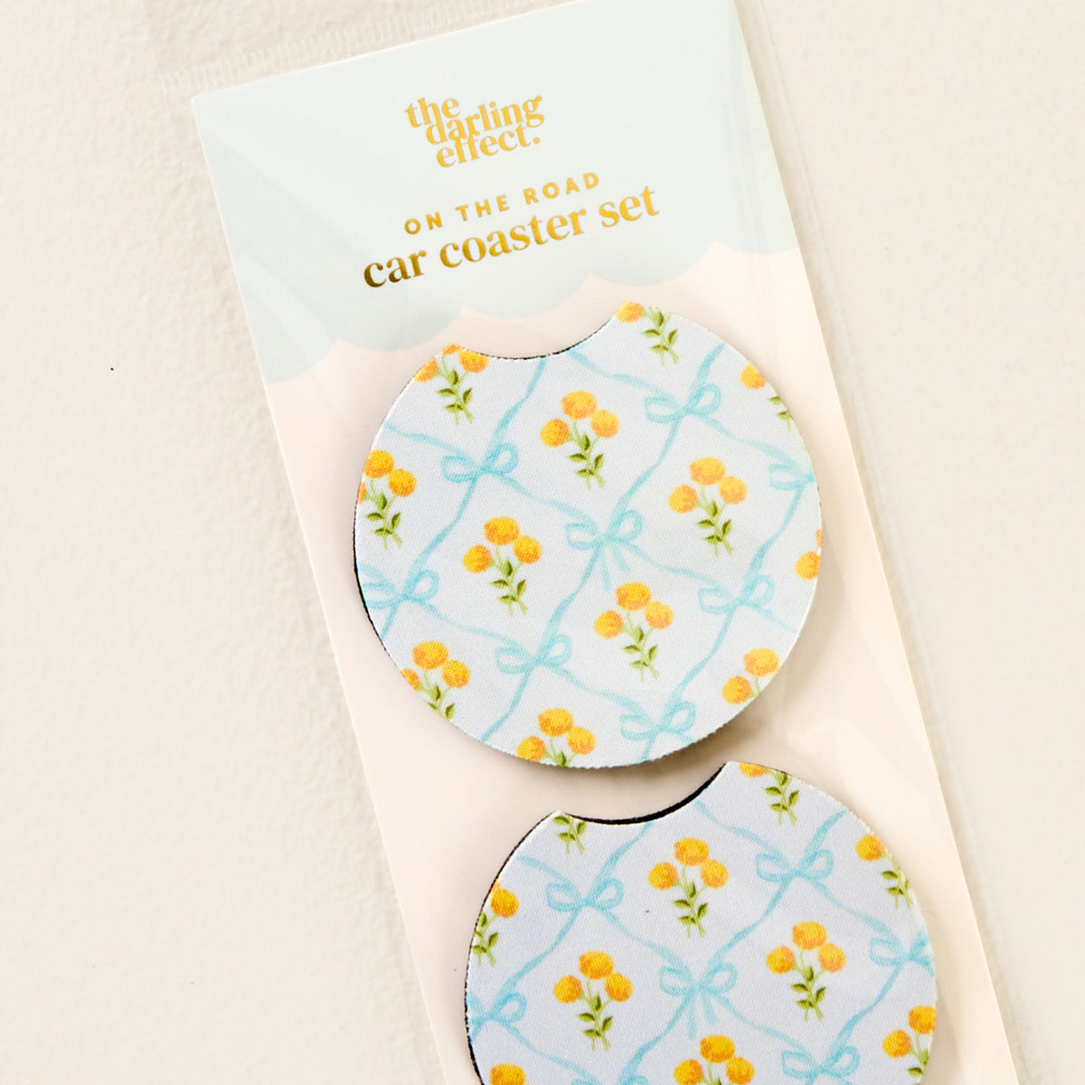 Marigold Lane Blue On the Road Car Coaster Set