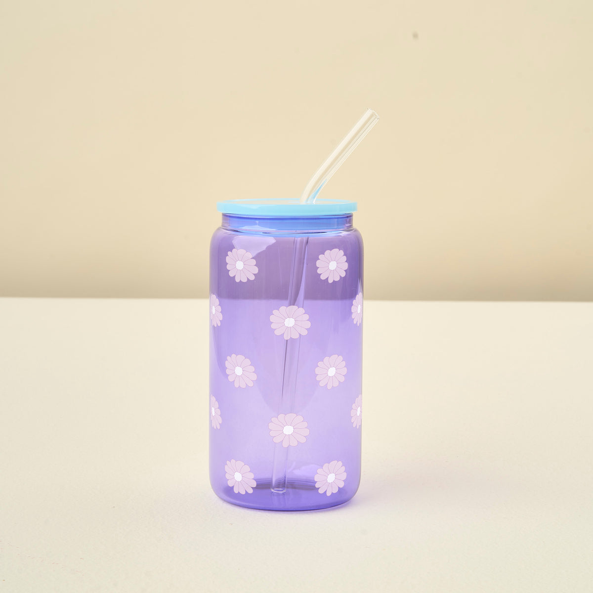 Purple Color Glass Round Cup