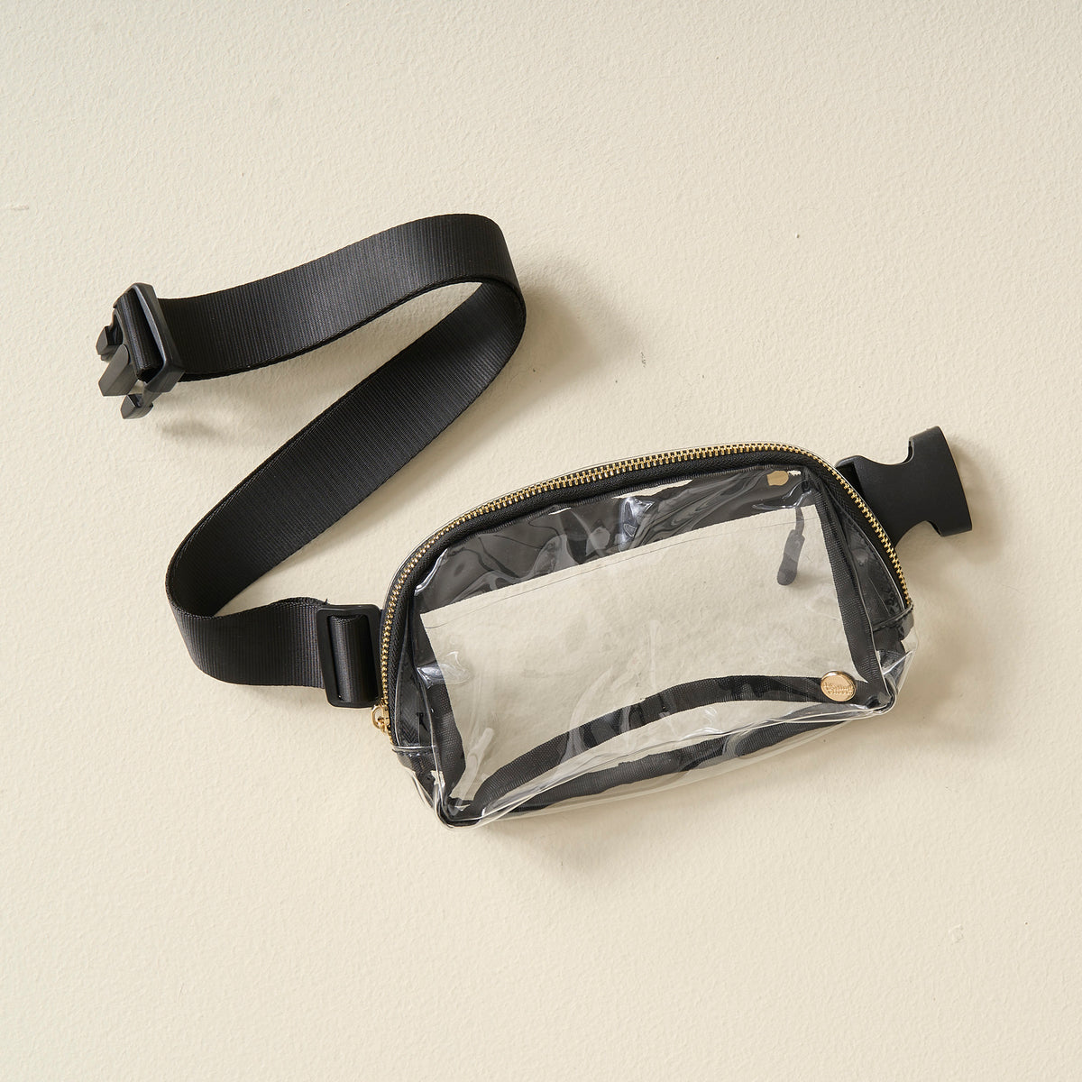 Midnight Black Clear Stadium Belt Bag