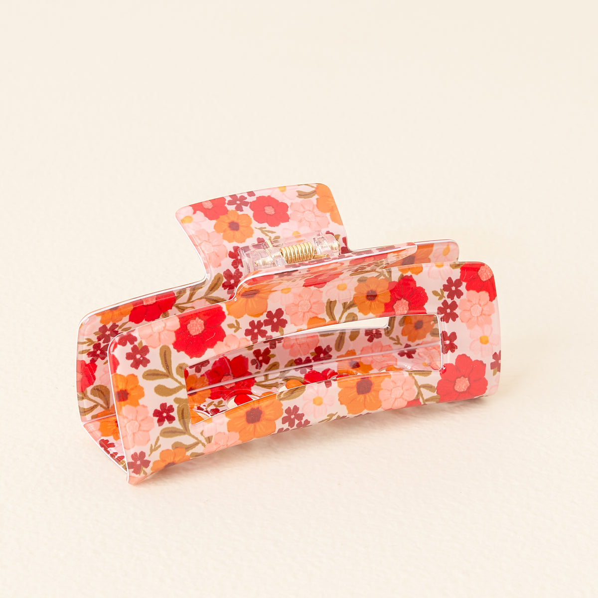 Wild About You Cream Printed Hair Clip