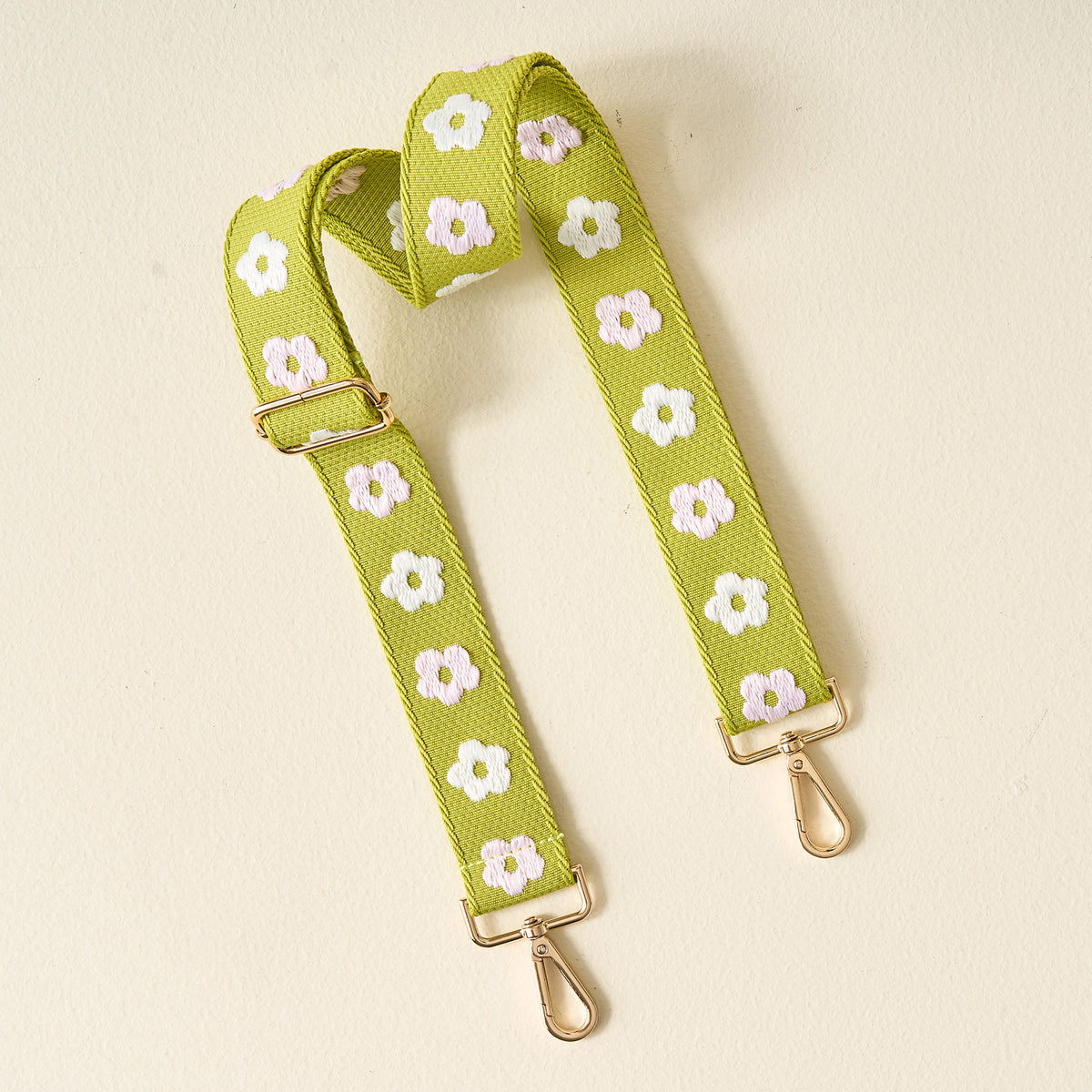Green Embroidered Crossbody Strap