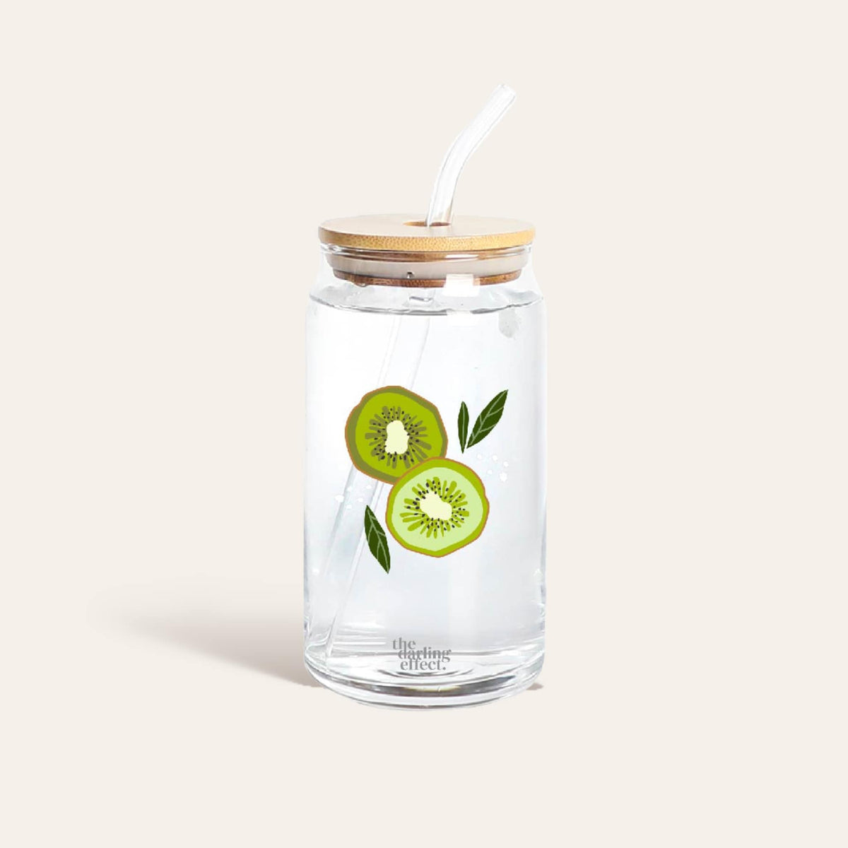 Iced Coffee Cup - Citrus Kiwi Glass Drinkware