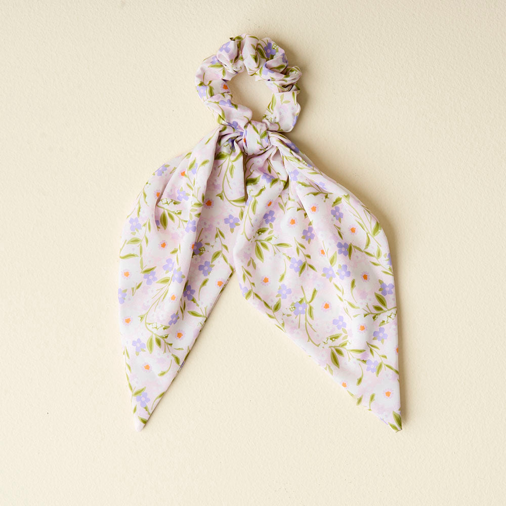 Floral Haven Lilac Hair Scarf