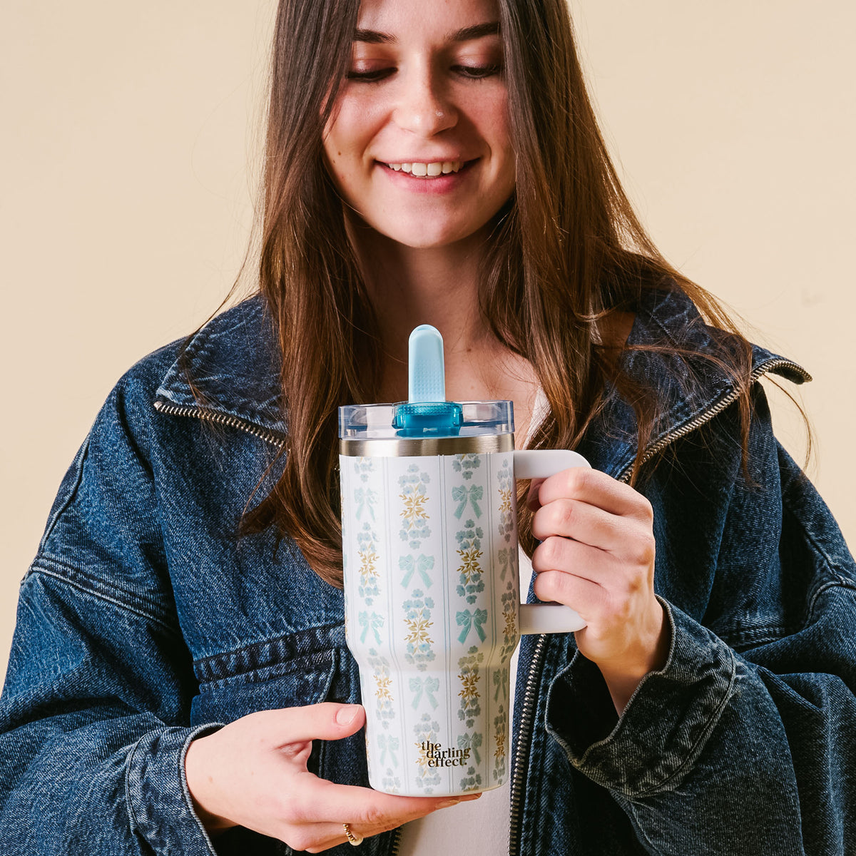 Oh So Fancy Blue 20 oz Lifestyle Flip Straw Tumbler