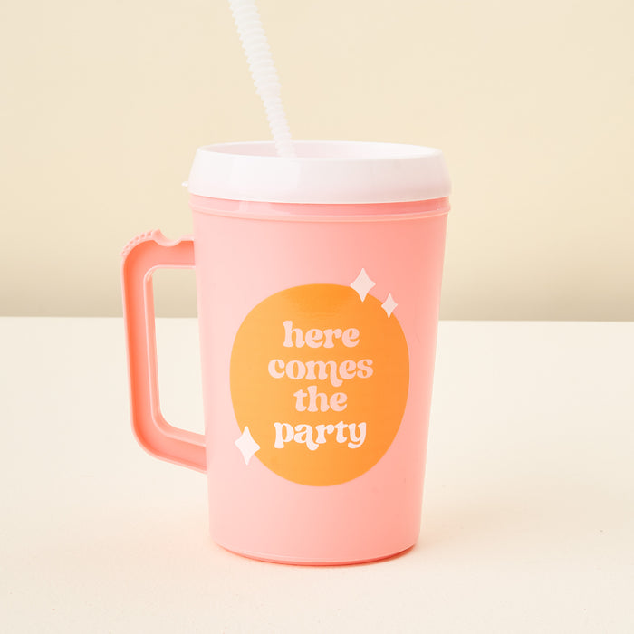 Pink Here Comes the Party 34 oz Mega Mug