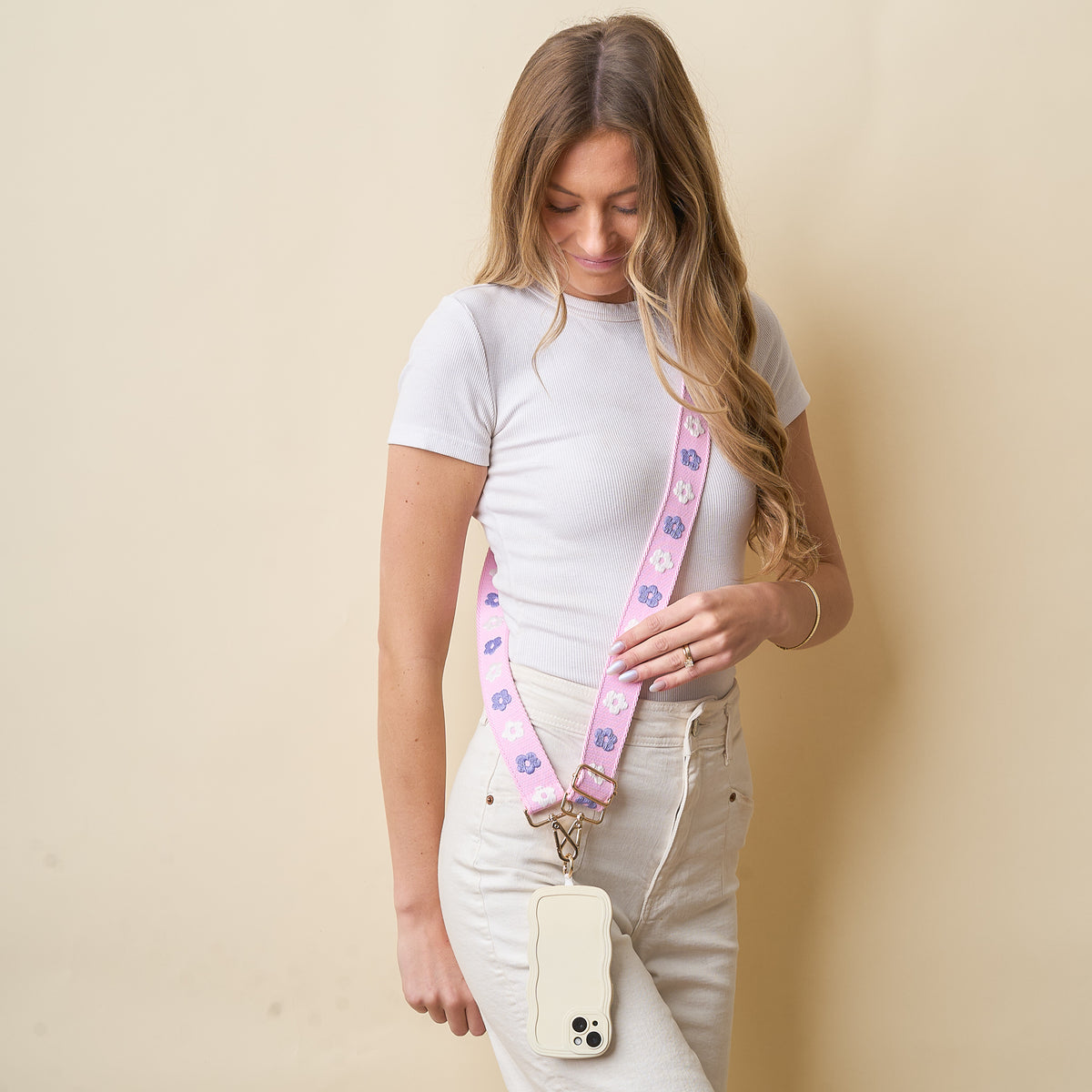 Purple Hold the Phone Crossbody Strap
