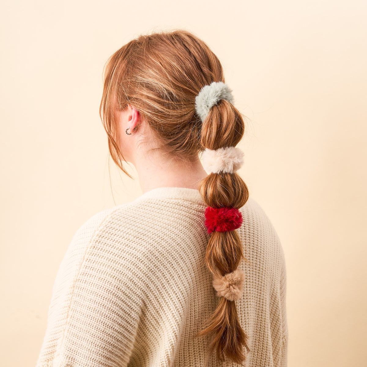 Chill Faux Fur Scrunchie Set