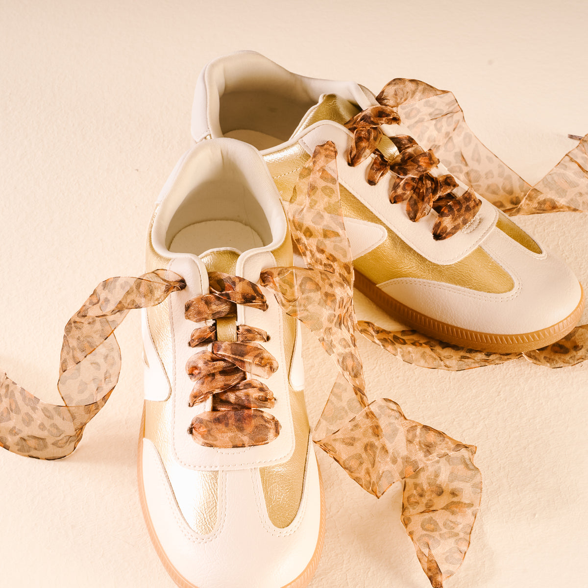 Sheer Cheetah Step It Up Shoelaces