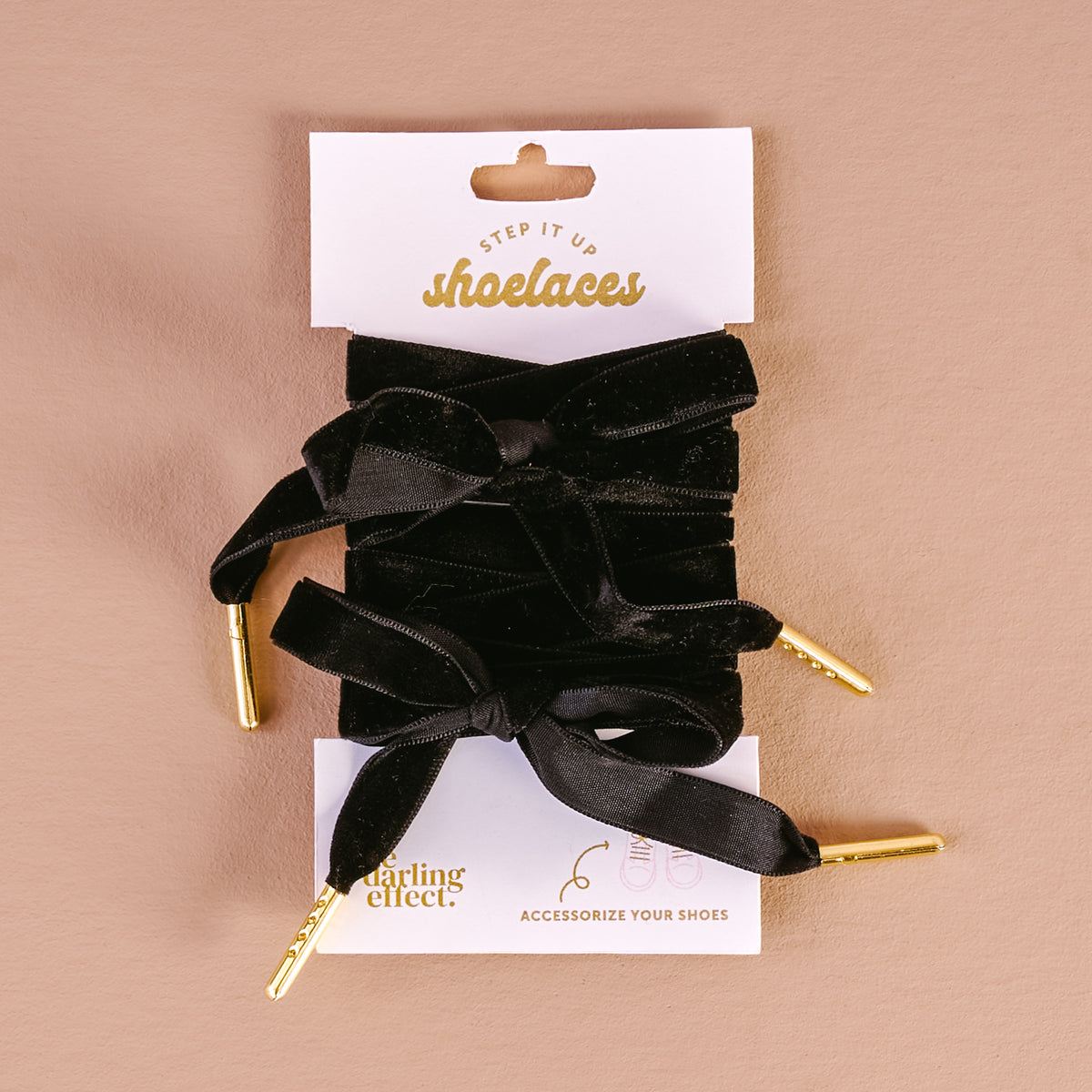 Velvet Black Step It Up Shoelaces