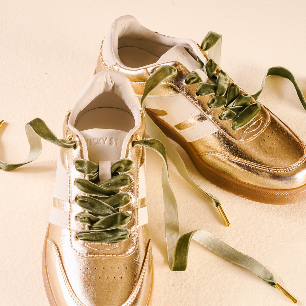 Velvet Green Step It Up Shoelaces