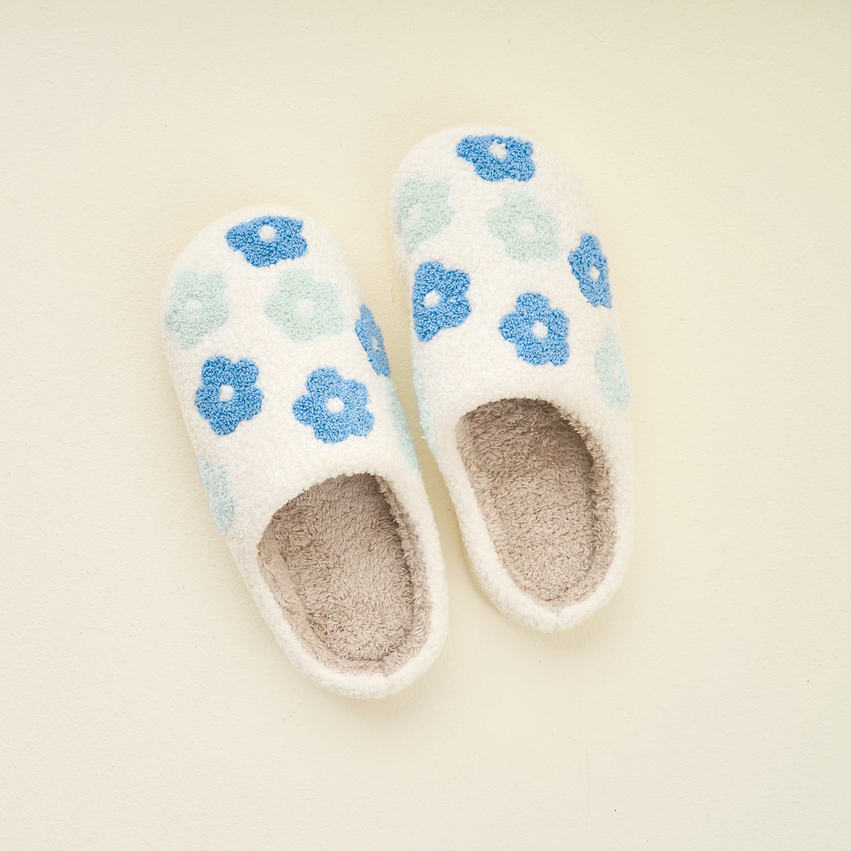 Flower Blue Slippers