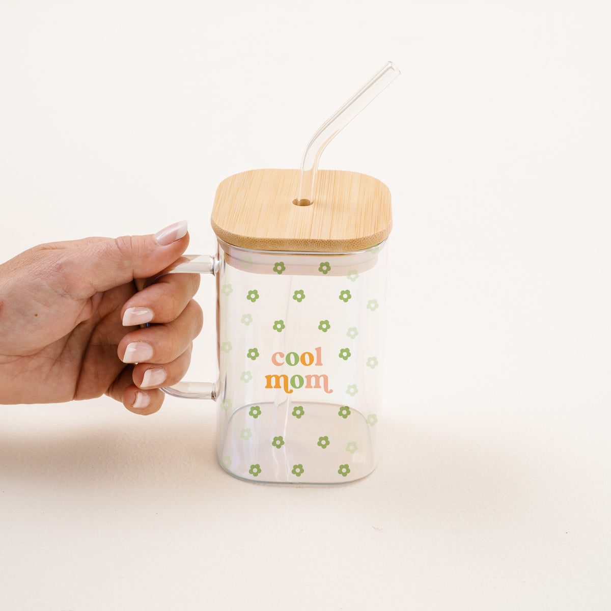 Cool Mom Square Glass Cup