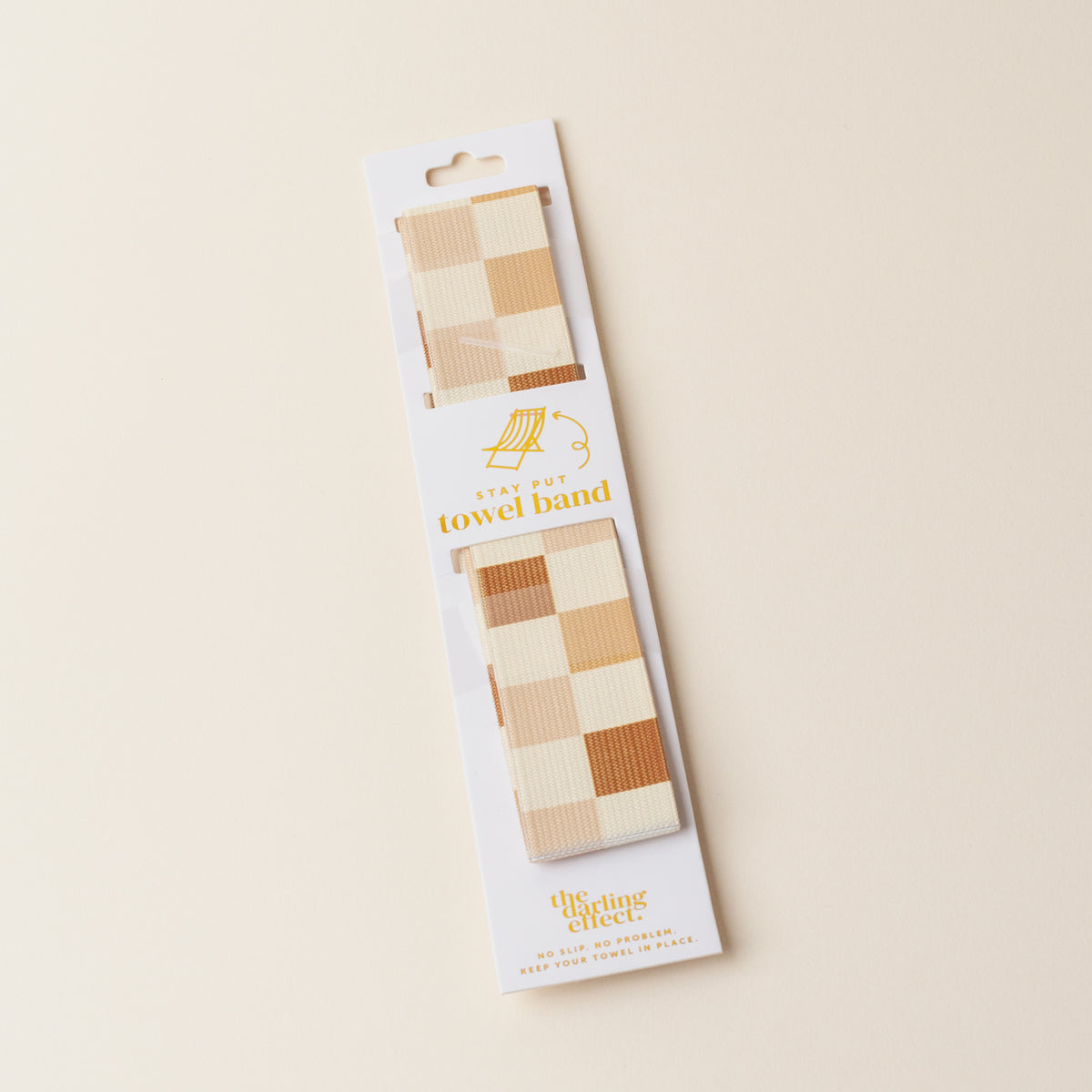 Put Towel Band-Check Brown Stay