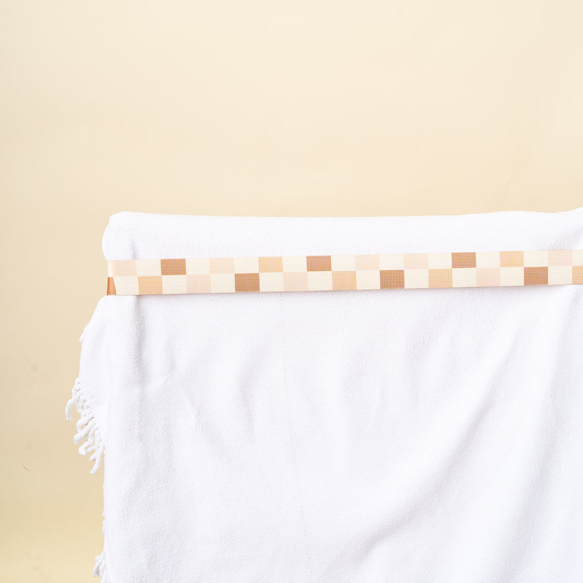Put Towel Band-Check Brown Stay