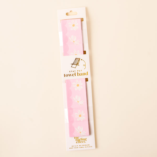 Put Towel Band-Scalloped Floral Pink Stay