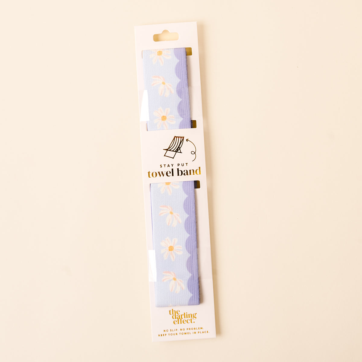 Put Towel Band-Scalloped Floral Purple Stay