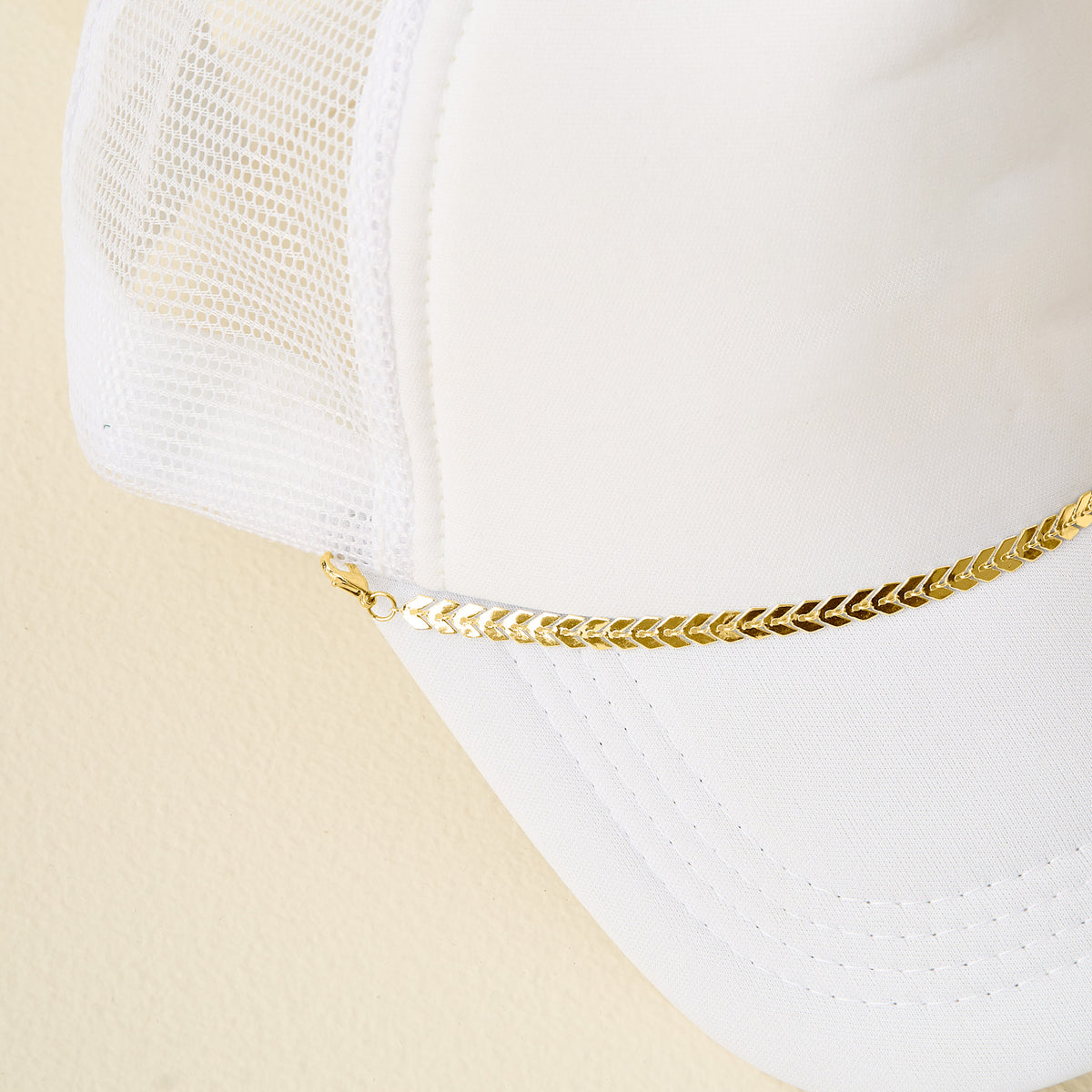 Gold-Leaf Chain Trucker Hat Chain