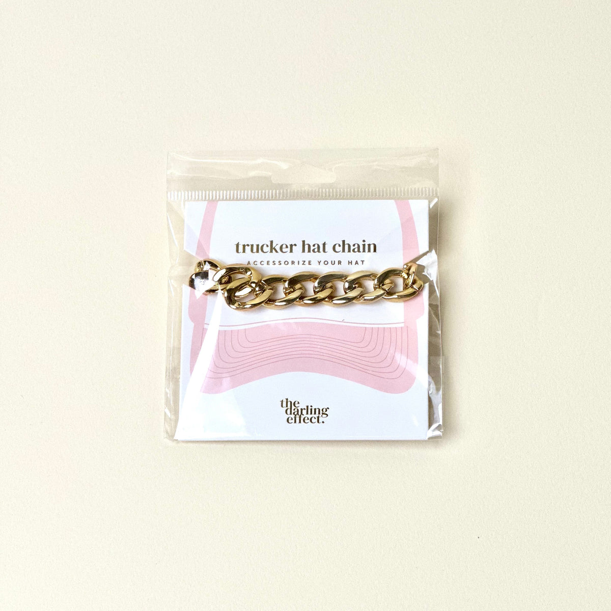 Acrylic Link Gold Trucker Hat Chain