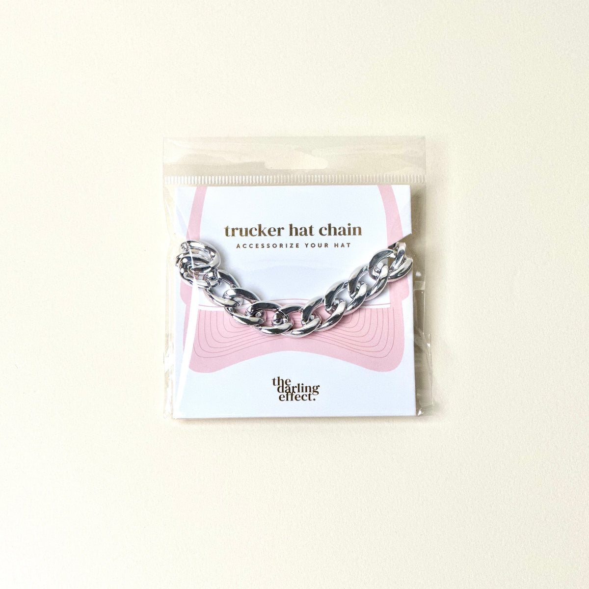 Acrylic Link Silver Trucker Hat Chain