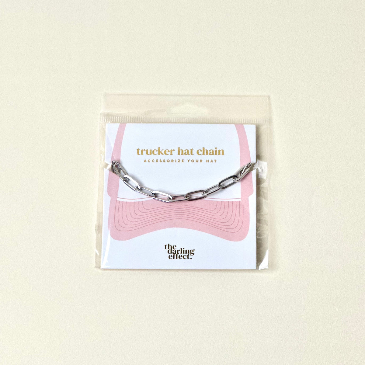 Paperclip Chain-Silver Trucker Hat Chain