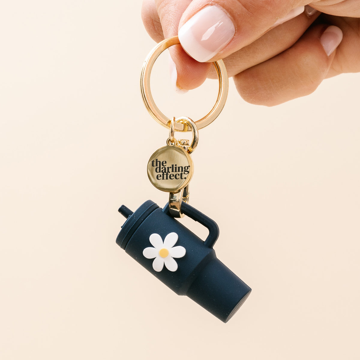 Navy Tiny Tumbler Keychain