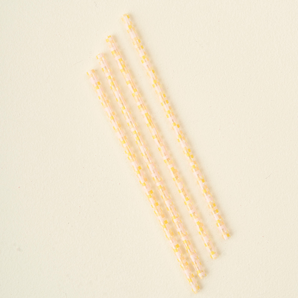 Check Peach 40 oz Tumbler Straw Set