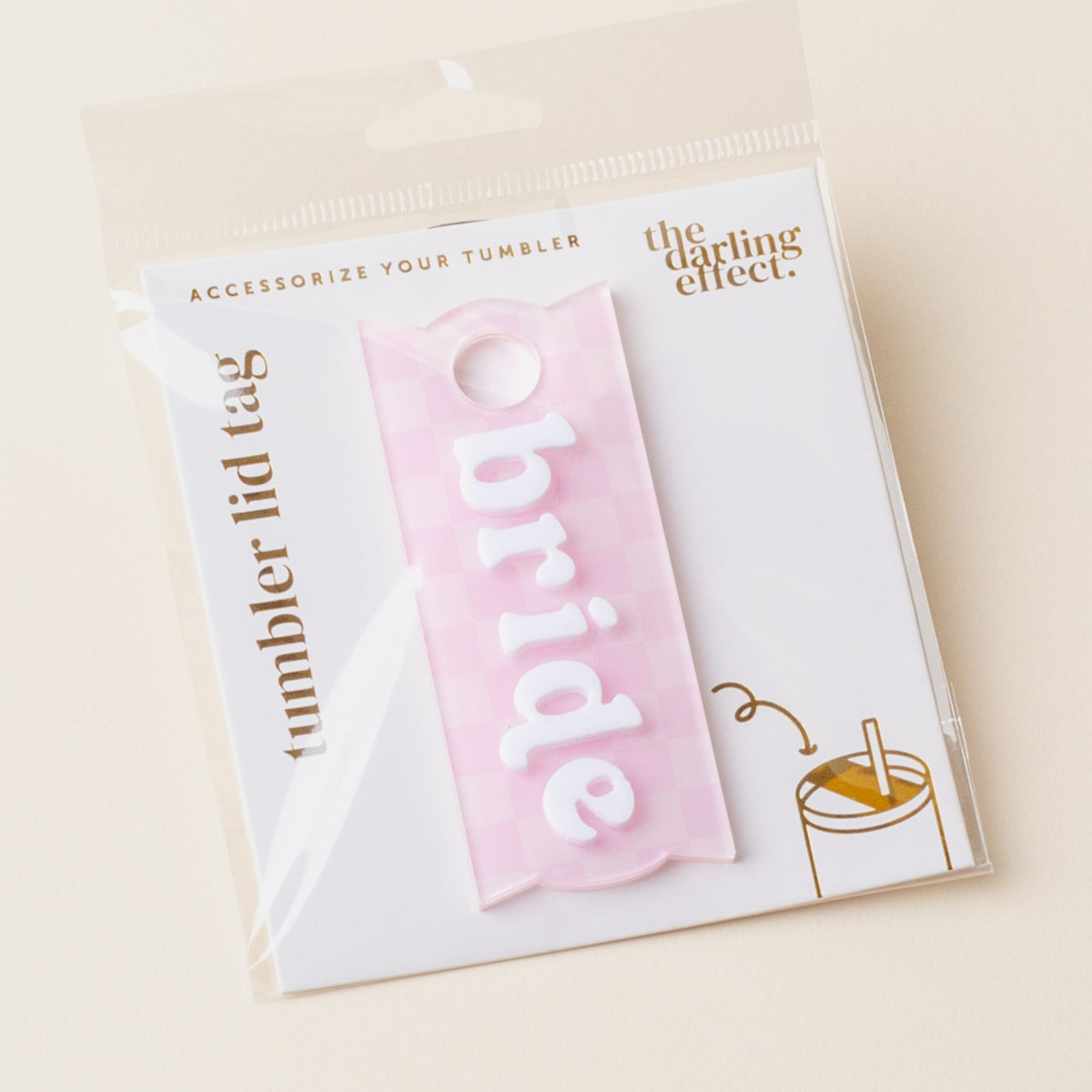 Bride Tumbler Lid Tag