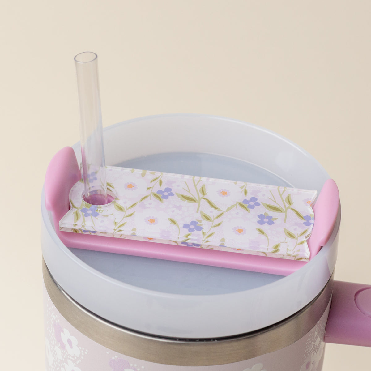 Floral Haven Lilac Tumbler Lid Tag