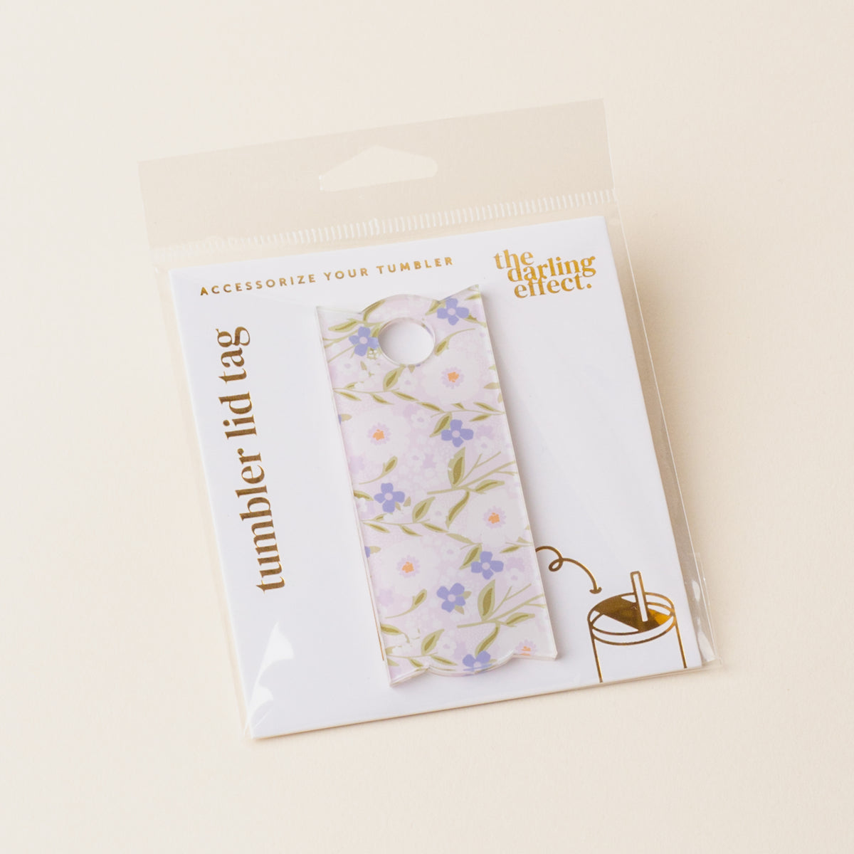 Floral Haven Lilac Tumbler Lid Tag