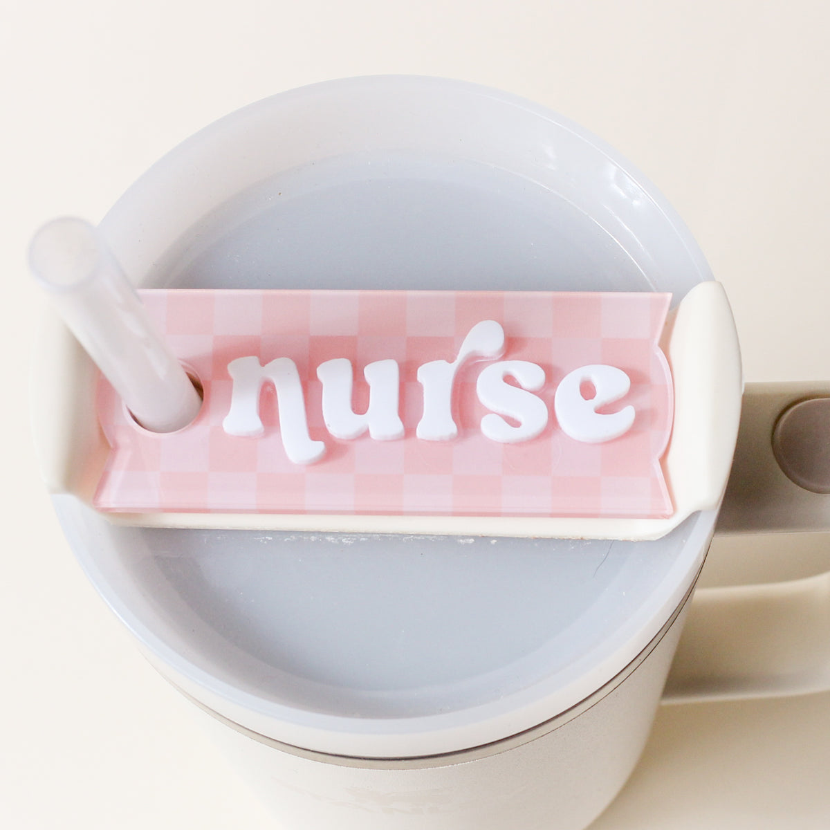 Nurse Tumbler Lid Tag