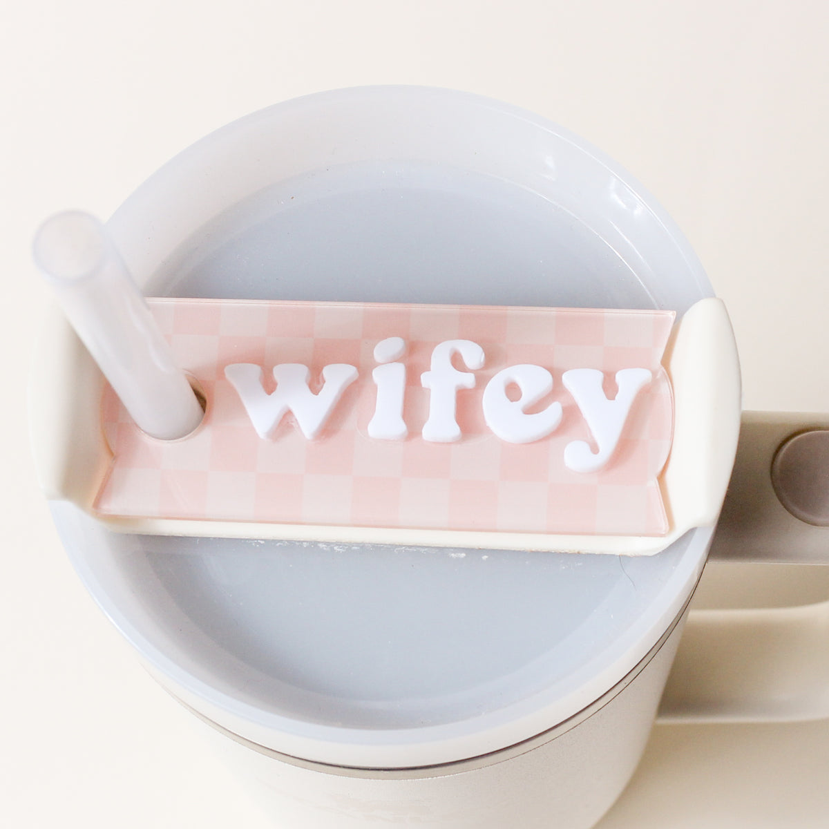 Wifey Tumbler Lid Tag