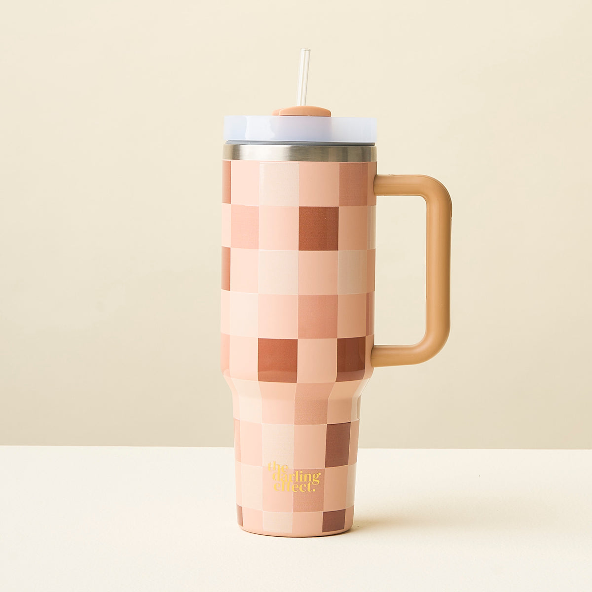 Check Brown 40 oz Take Me Everywhere Tumbler