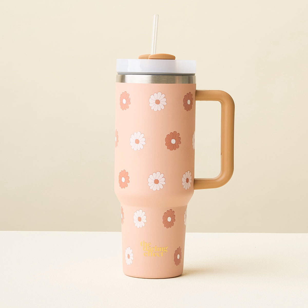 Darling Daisy Tan 40 oz Take Me Everywhere Tumbler