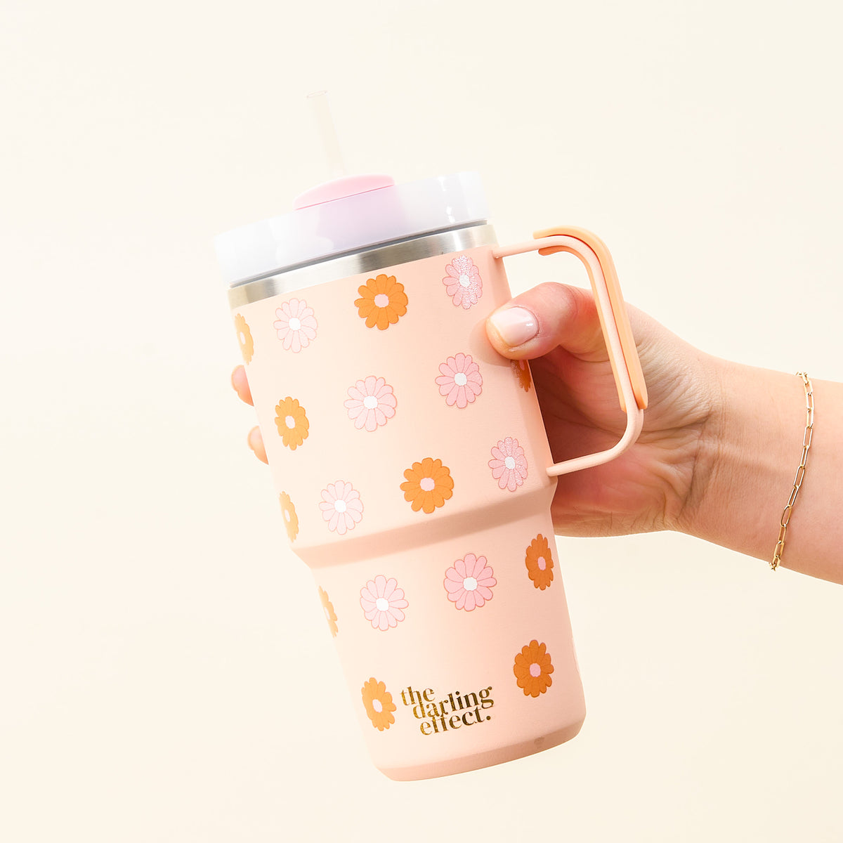 Darling Daisy Peach 20 oz Mini On-The-Go