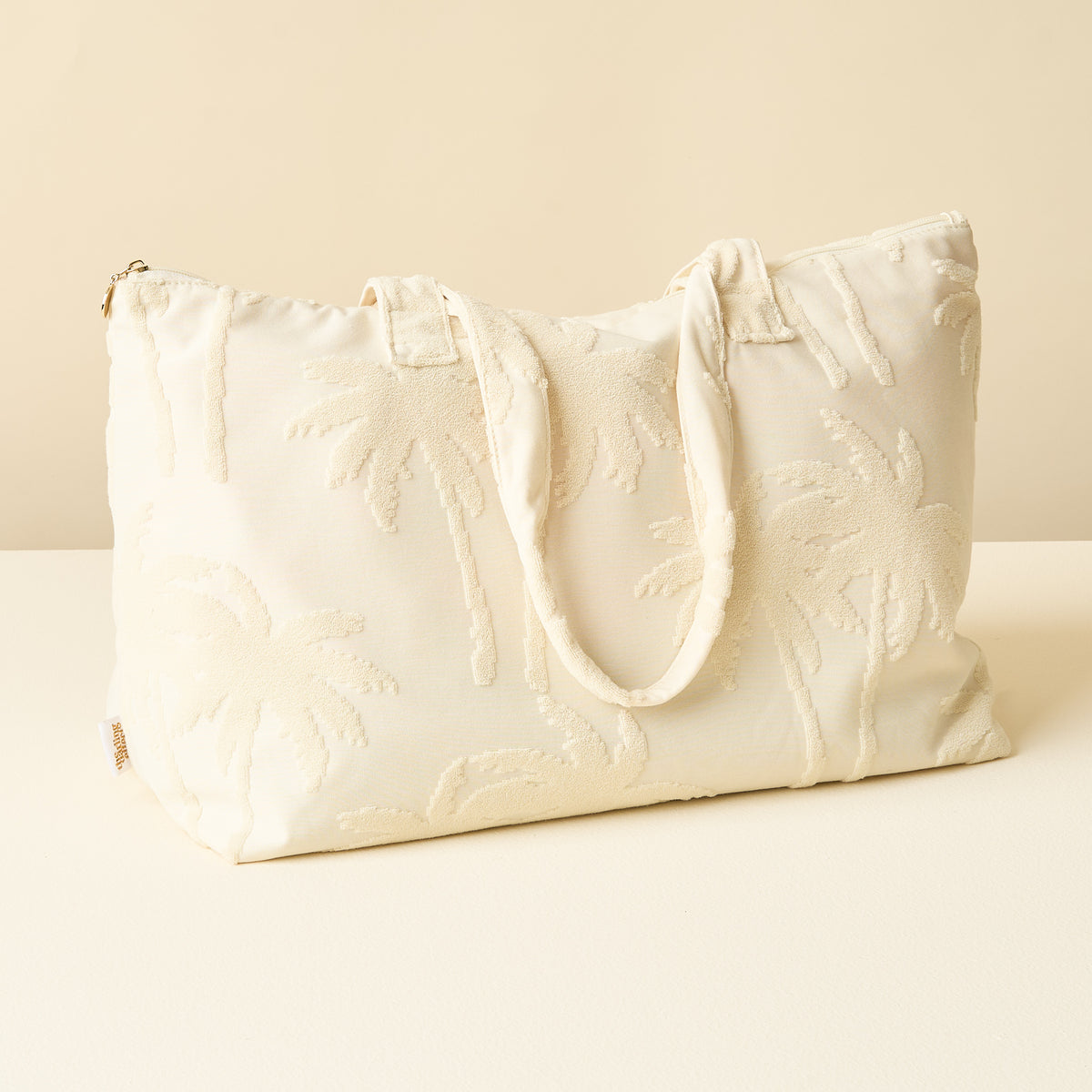 Cream Palm Terry Tote