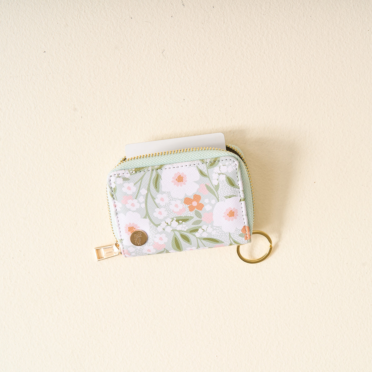 Floral Haven Sage Zip Around Wallet
