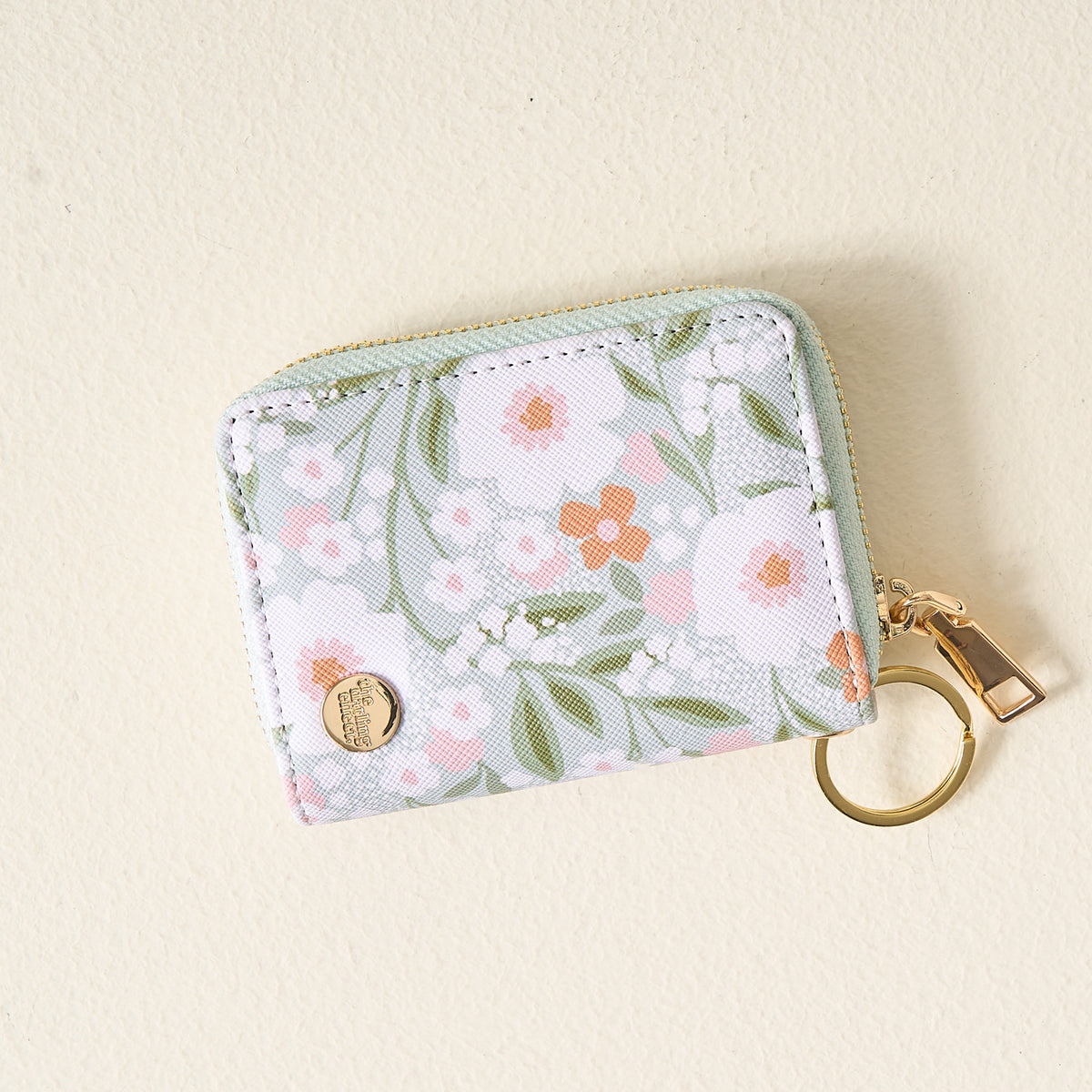 Floral Haven Sage Zip Around Wallet