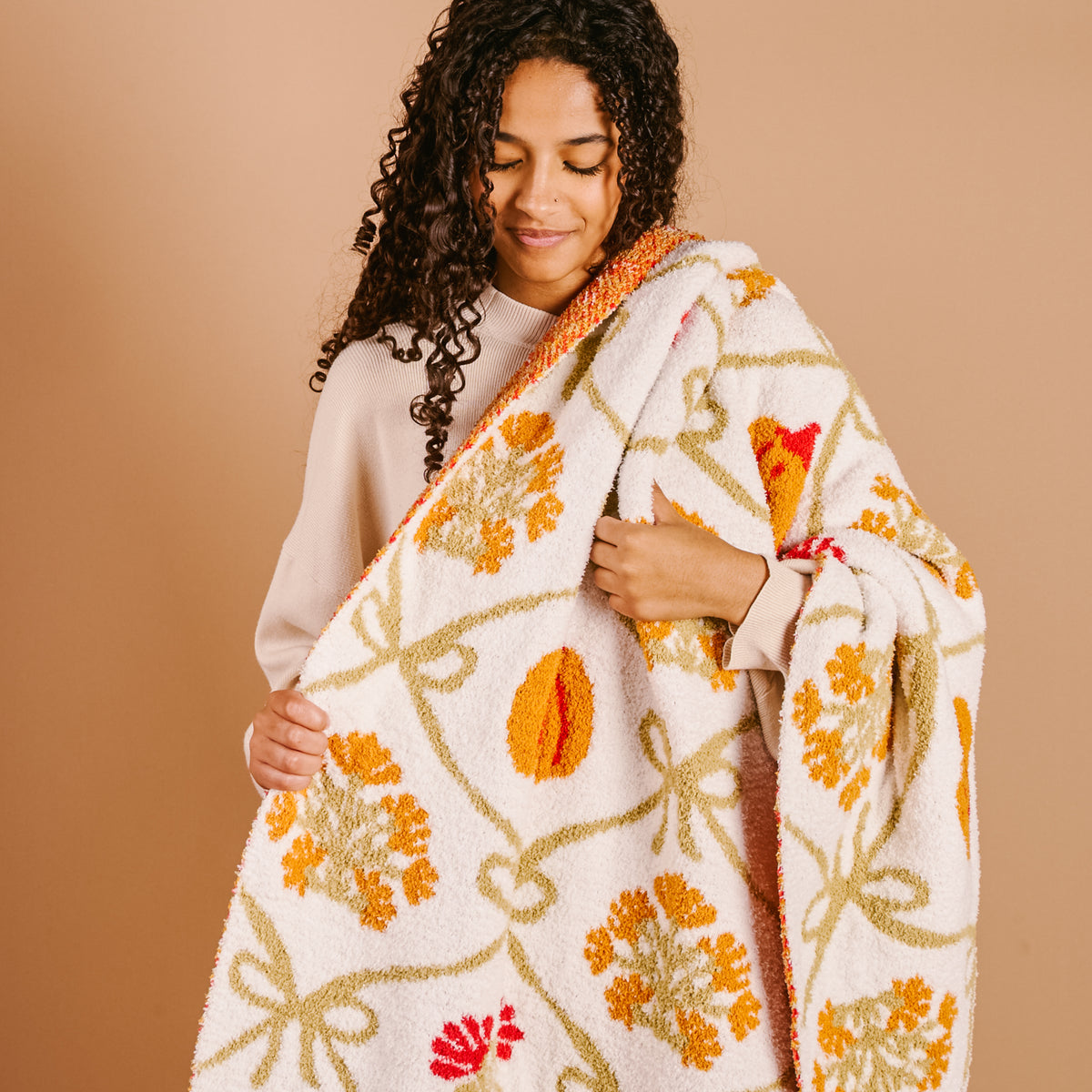 Patchwork Pumpkins Cozy Dreams Luxe Blanket