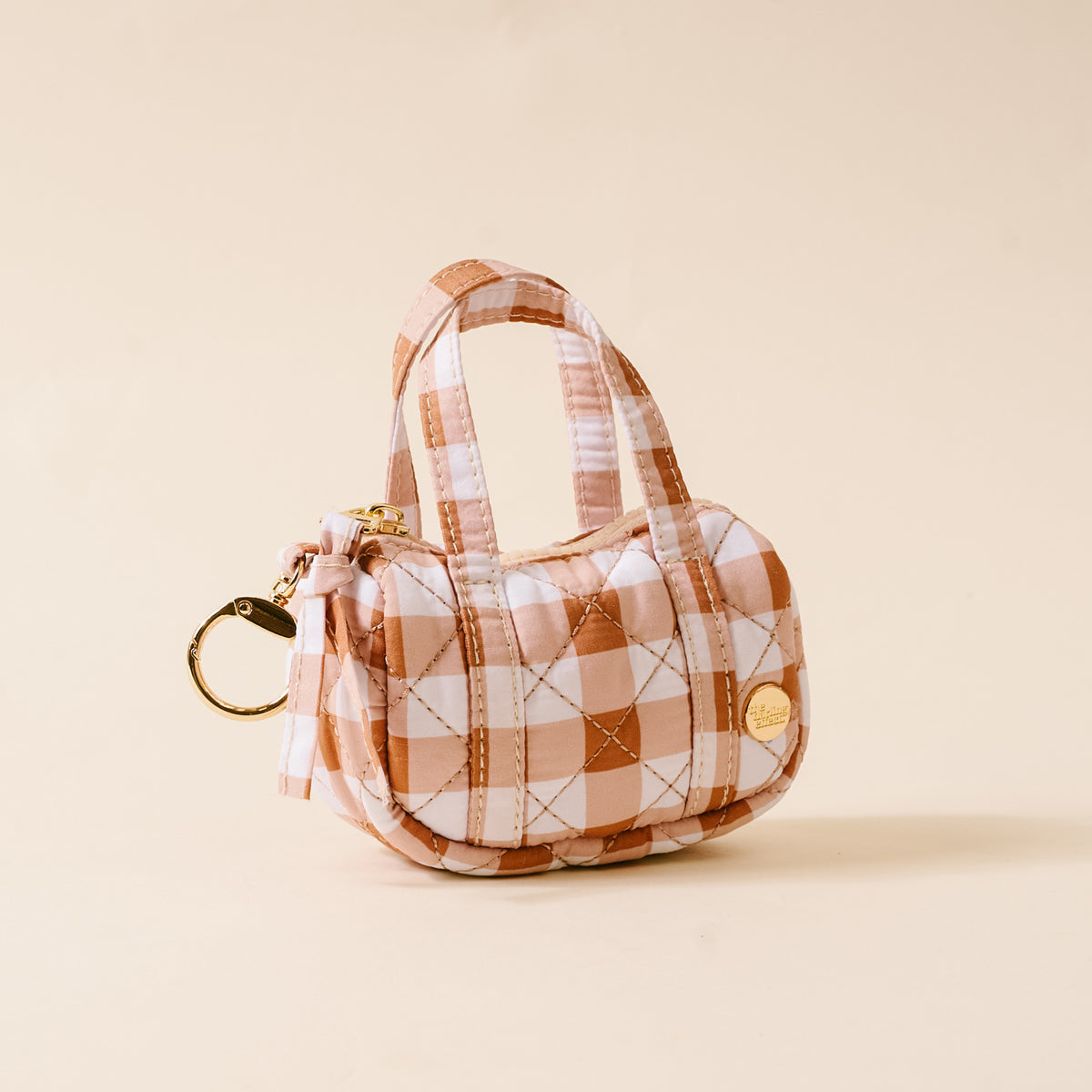 Maple Gingham Itty Bitty Duffle Bag Charm