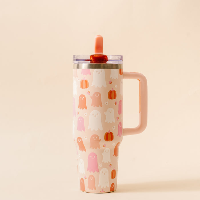 Ghost Party 40 oz Lifestyle Flip Straw Tumbler