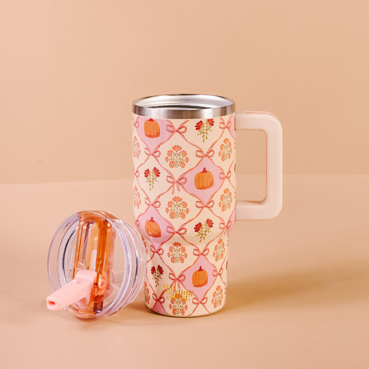 Patchwork Pumpkins 20 oz Lifestyle Flip Straw Tumbler