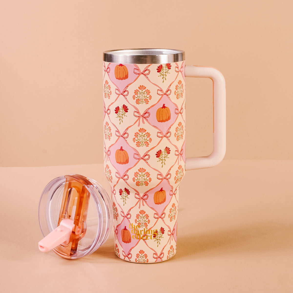 Patchwork Pumpkins 40 oz Lifestyle Flip Straw Tumbler