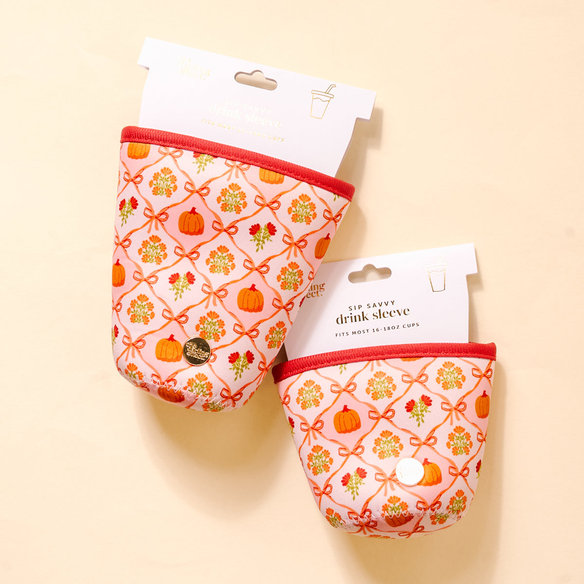 Patchwork Pumpkins Sip Savvy Drink Sleeve