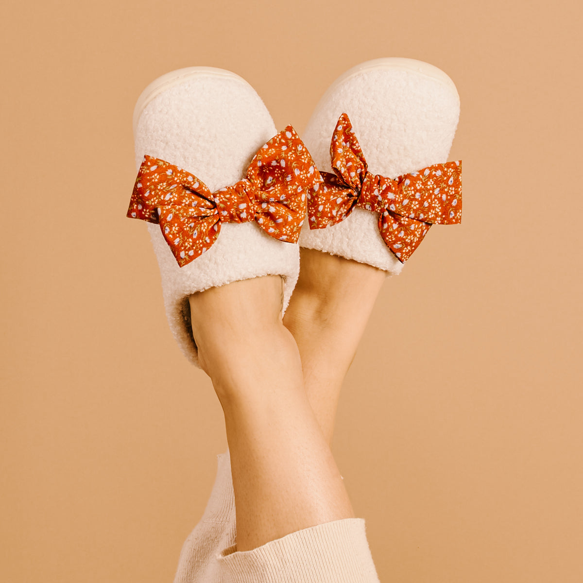 Betty Bow Fall Flora Fuzzy Slippers
